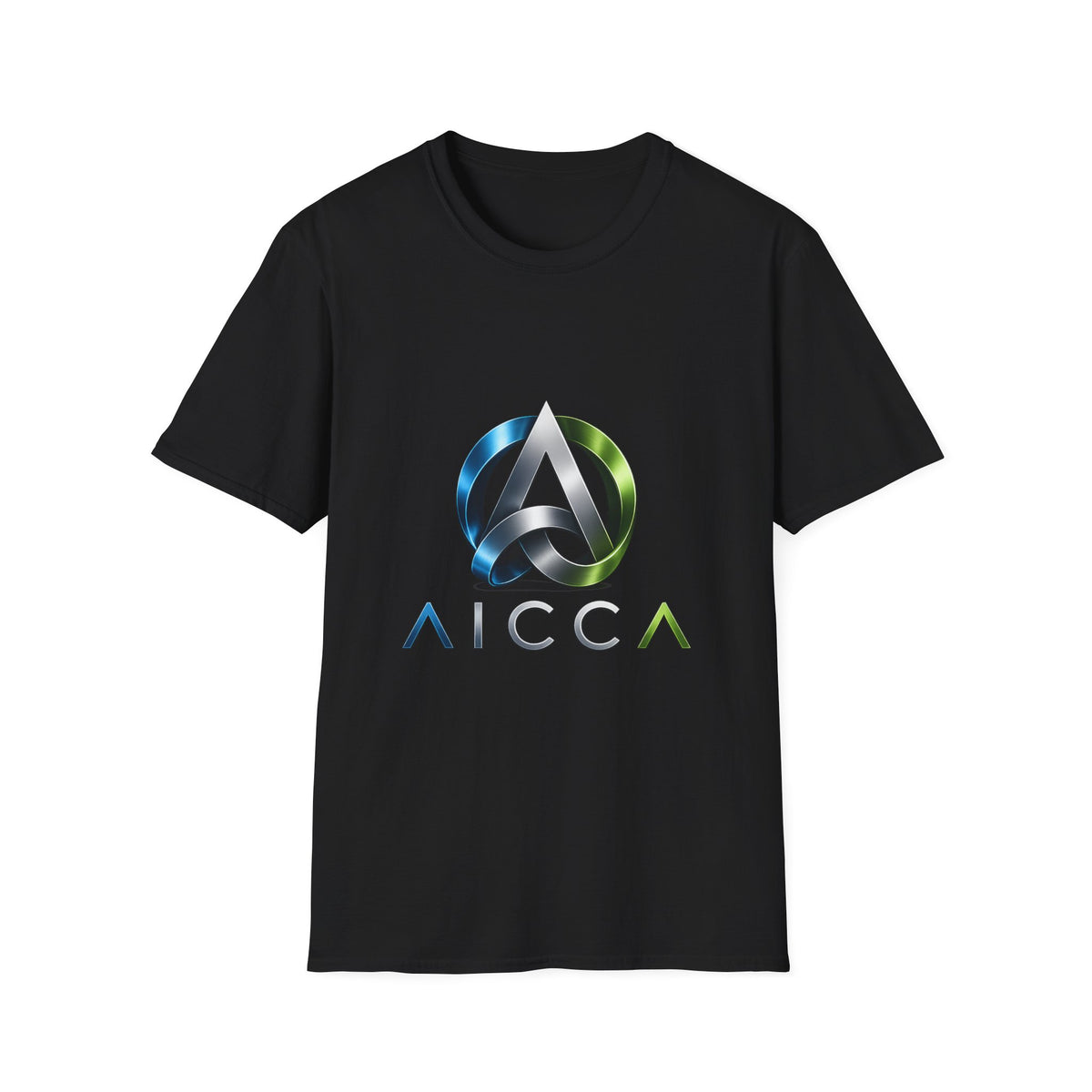 AICCA  Logo T-Shirt — Modern Metallic Circle Emblem Tee