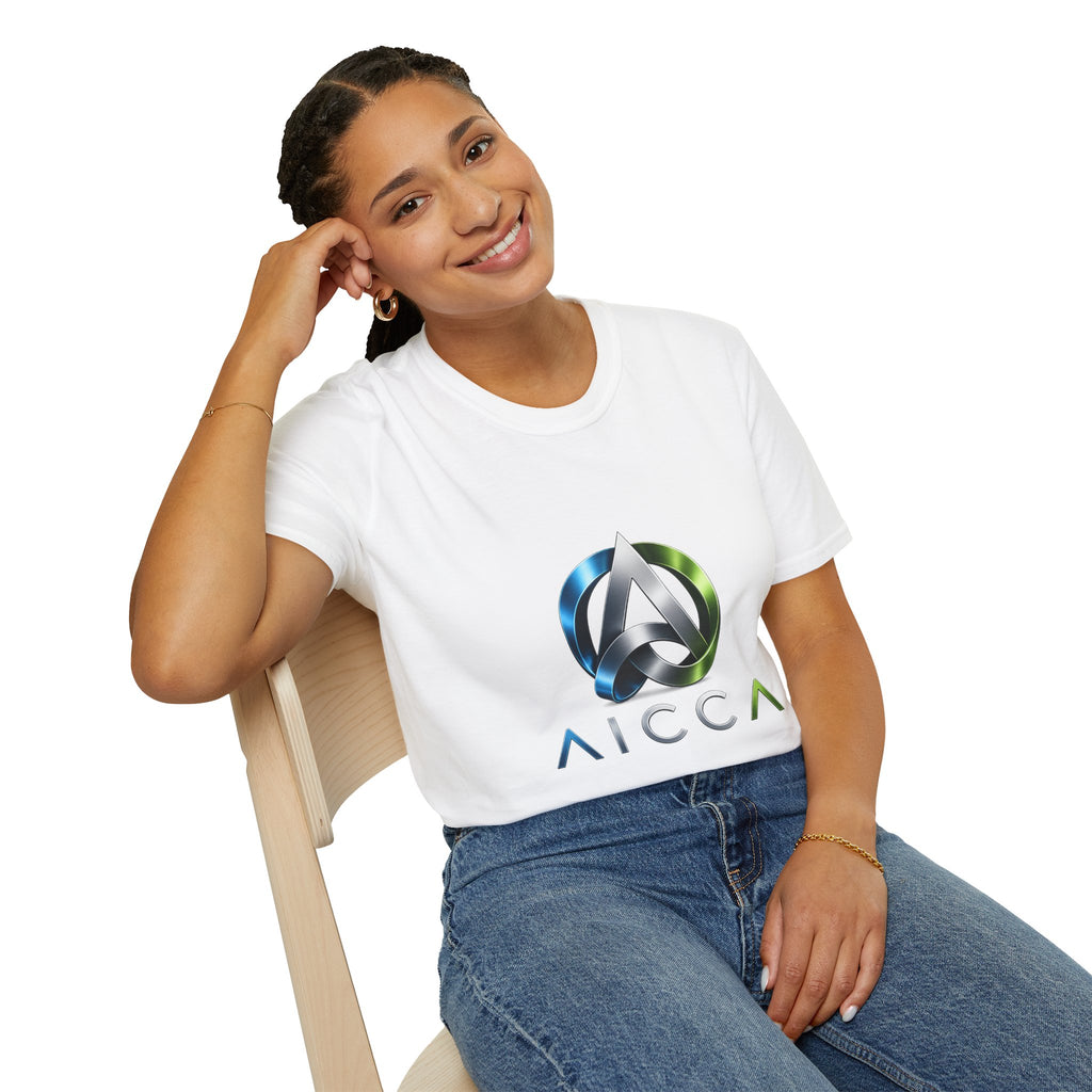 AICCA  Logo T-Shirt — Modern Metallic Circle Emblem Tee