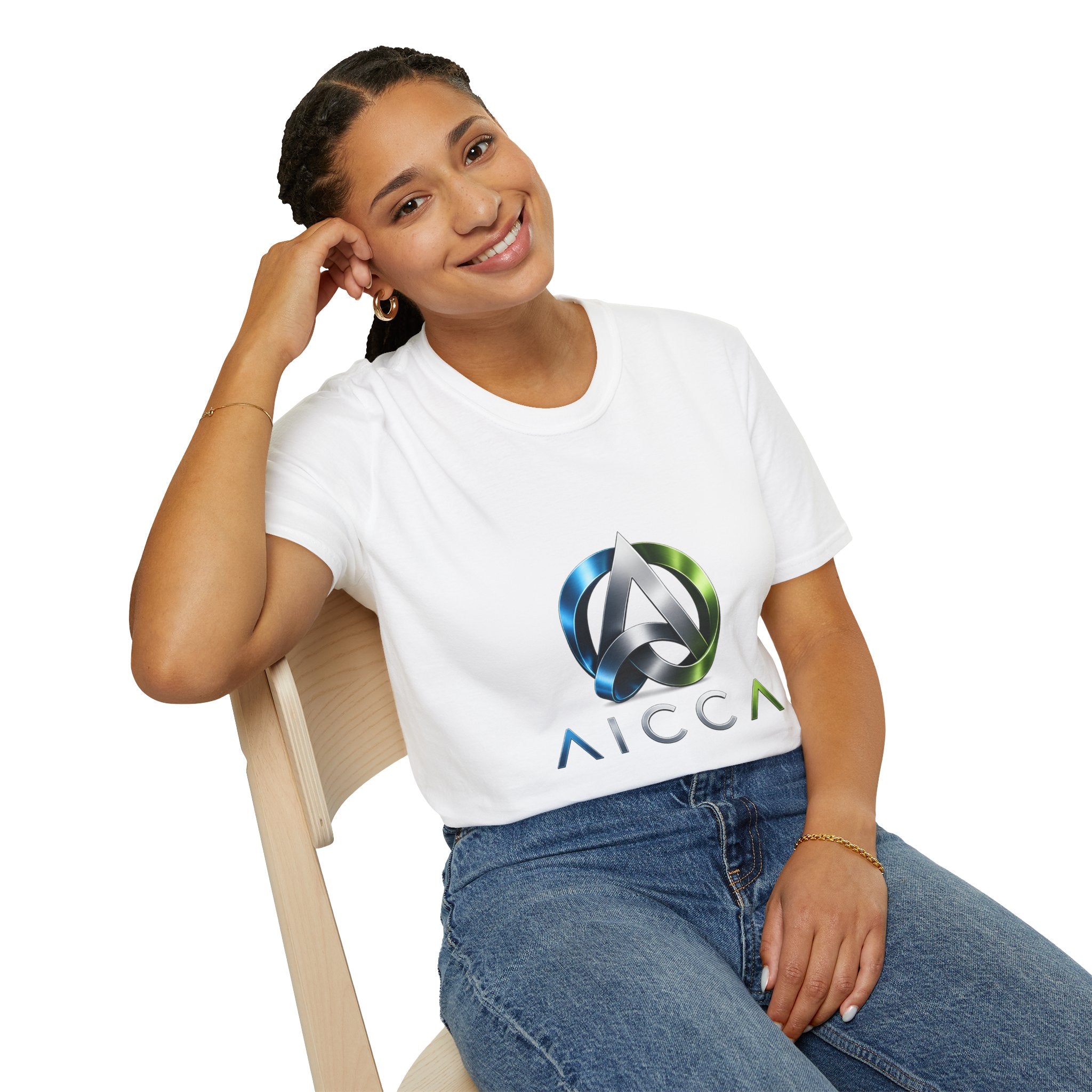 AICCA  Logo T-Shirt — Modern Metallic Circle Emblem Tee