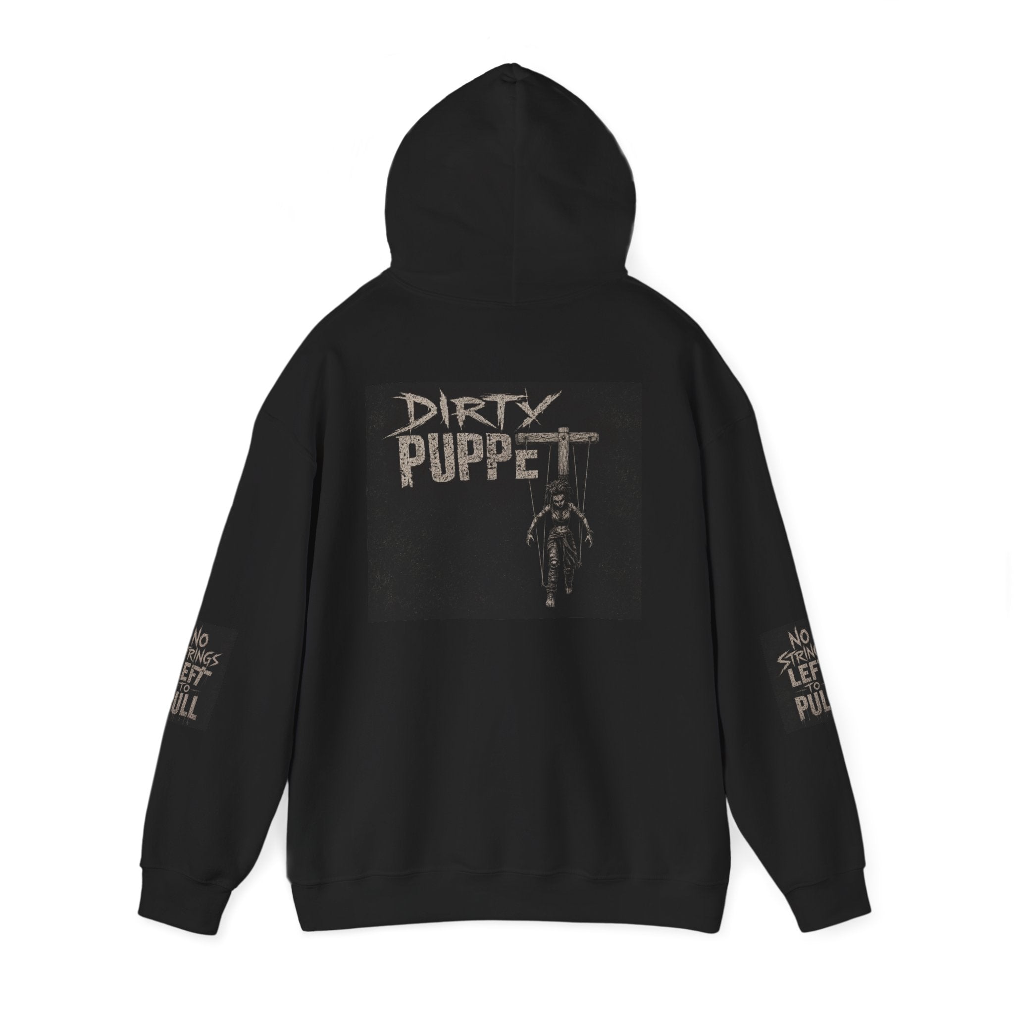 Dirty Puppet Graphic Hoodie — Distressed Band-Style Pullover