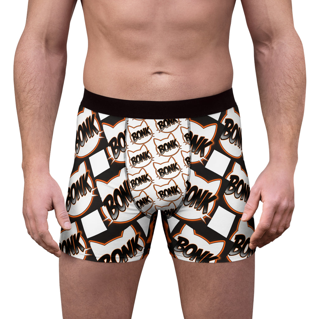 Bonk Comic Cat Boxer Briefs — Graphic All-Over-Print Men’s Underwear