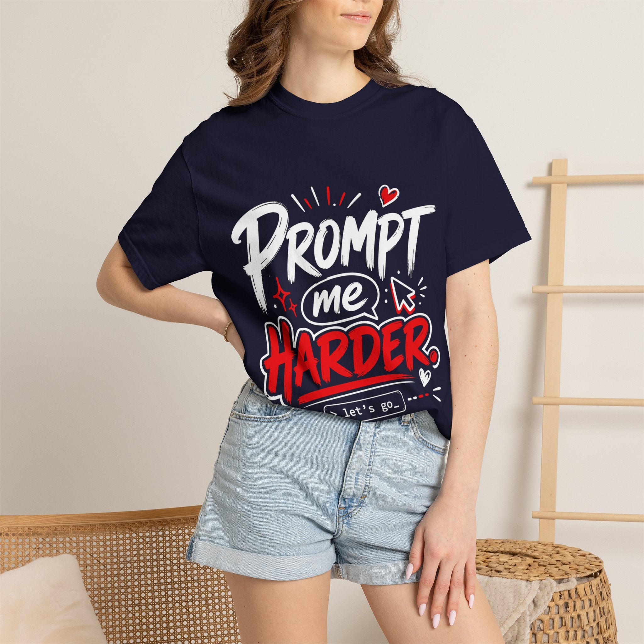 Prompt Me Harder T-Shirt — Funny AI/Programmer Graphic Tee