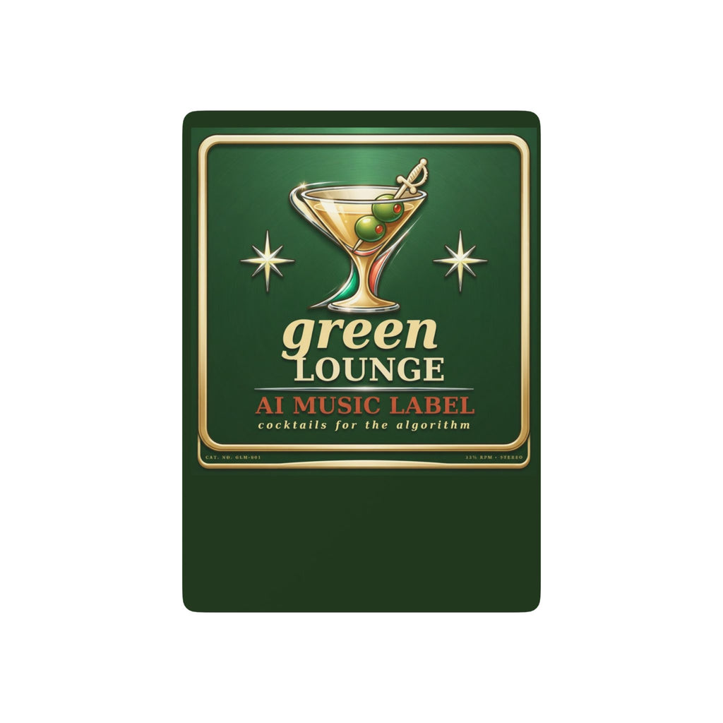 Green Lounge Poker Playing Cards — Vintage Martini Casino Deck