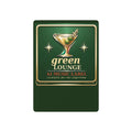 Green Lounge Poker Playing Cards — Vintage Martini Casino Deck