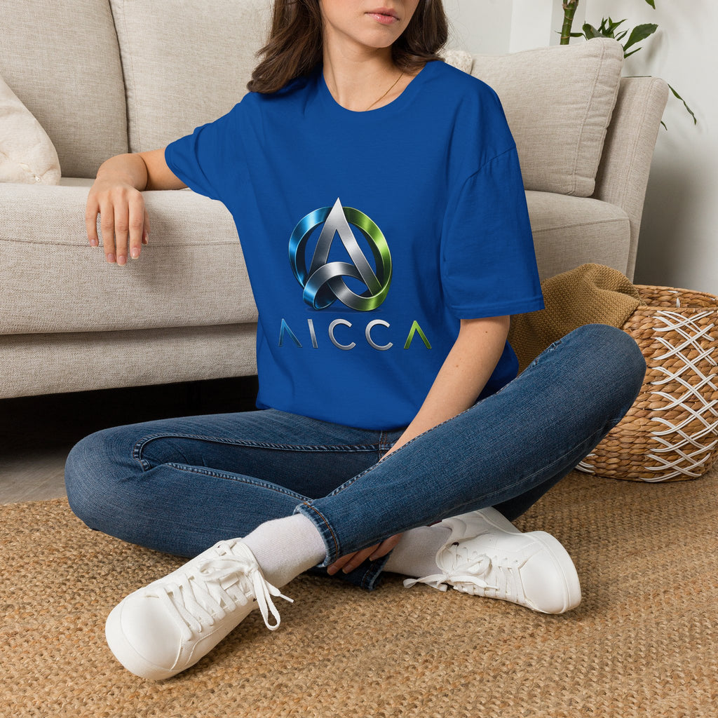 AICCA  Logo T-Shirt — Modern Metallic Circle Emblem Tee