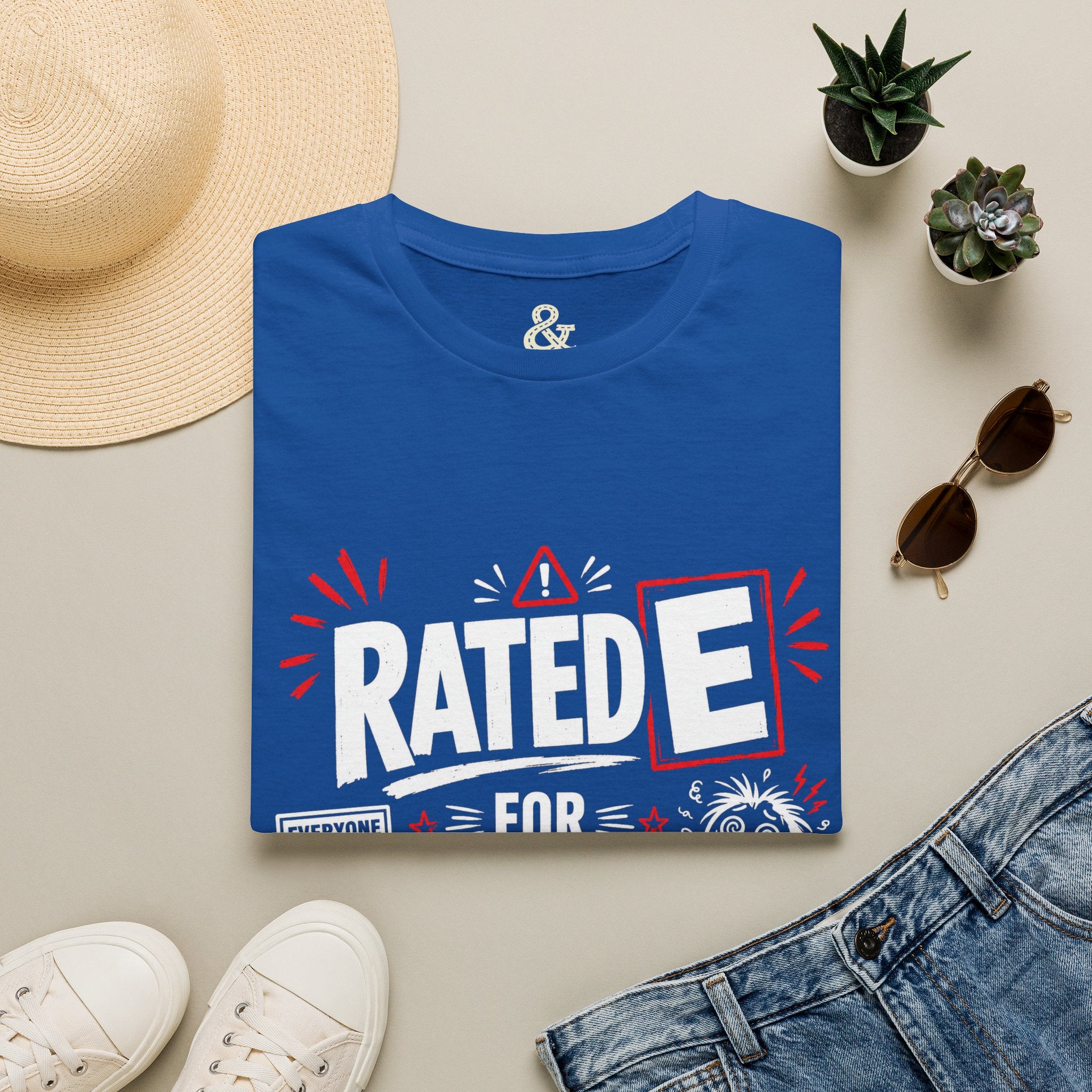 Graphic T-Shirt — "Rated E for Existential Damage" Funny Gamer Tee