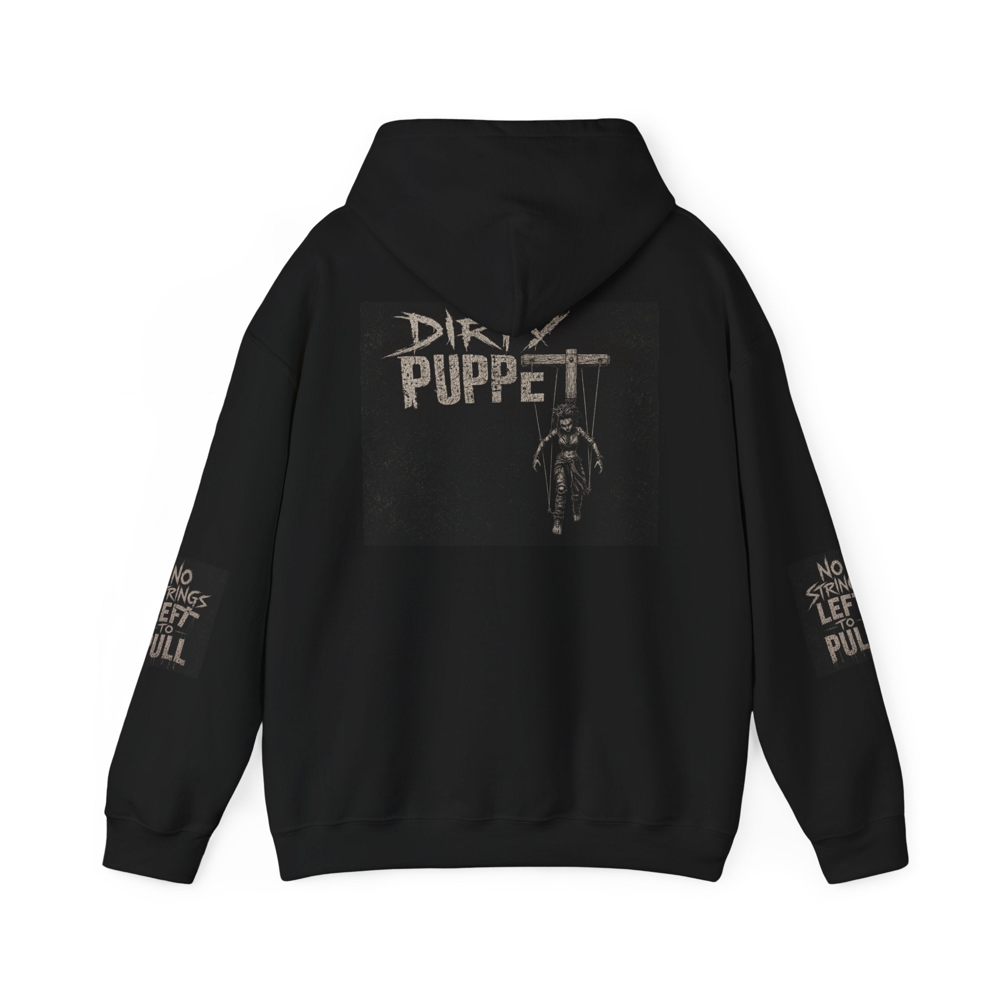Dirty Puppet Graphic Hoodie — Distressed Band-Style Pullover