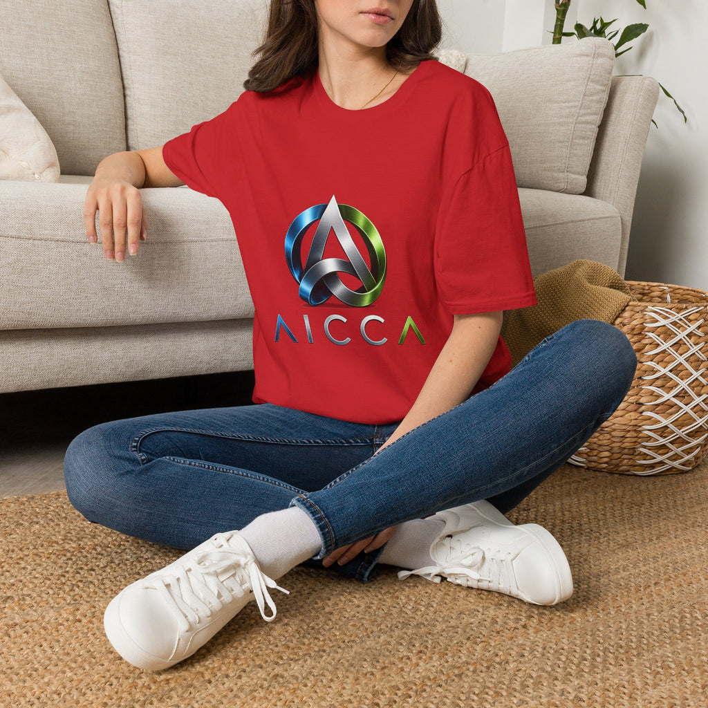 AICCA  Logo T-Shirt — Modern Metallic Circle Emblem Tee