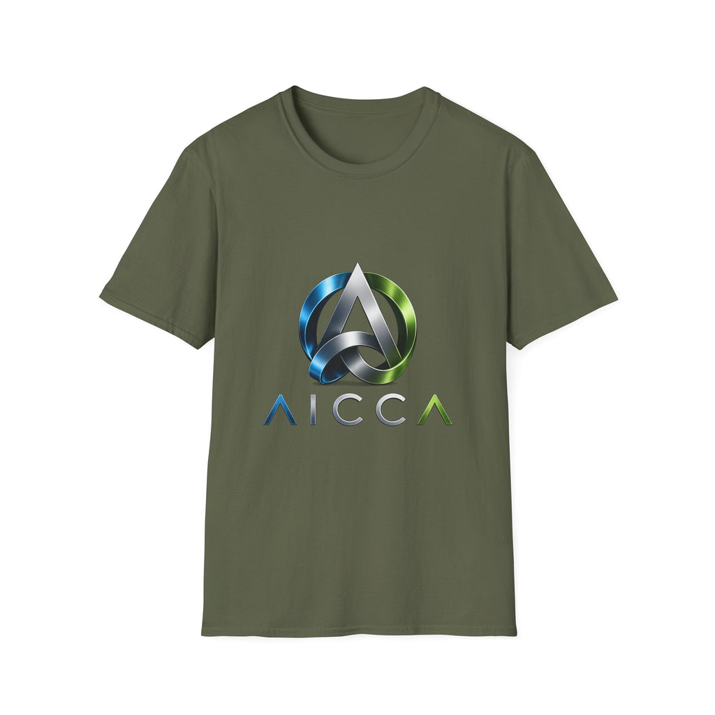 AICCA  Logo T-Shirt — Modern Metallic Circle Emblem Tee