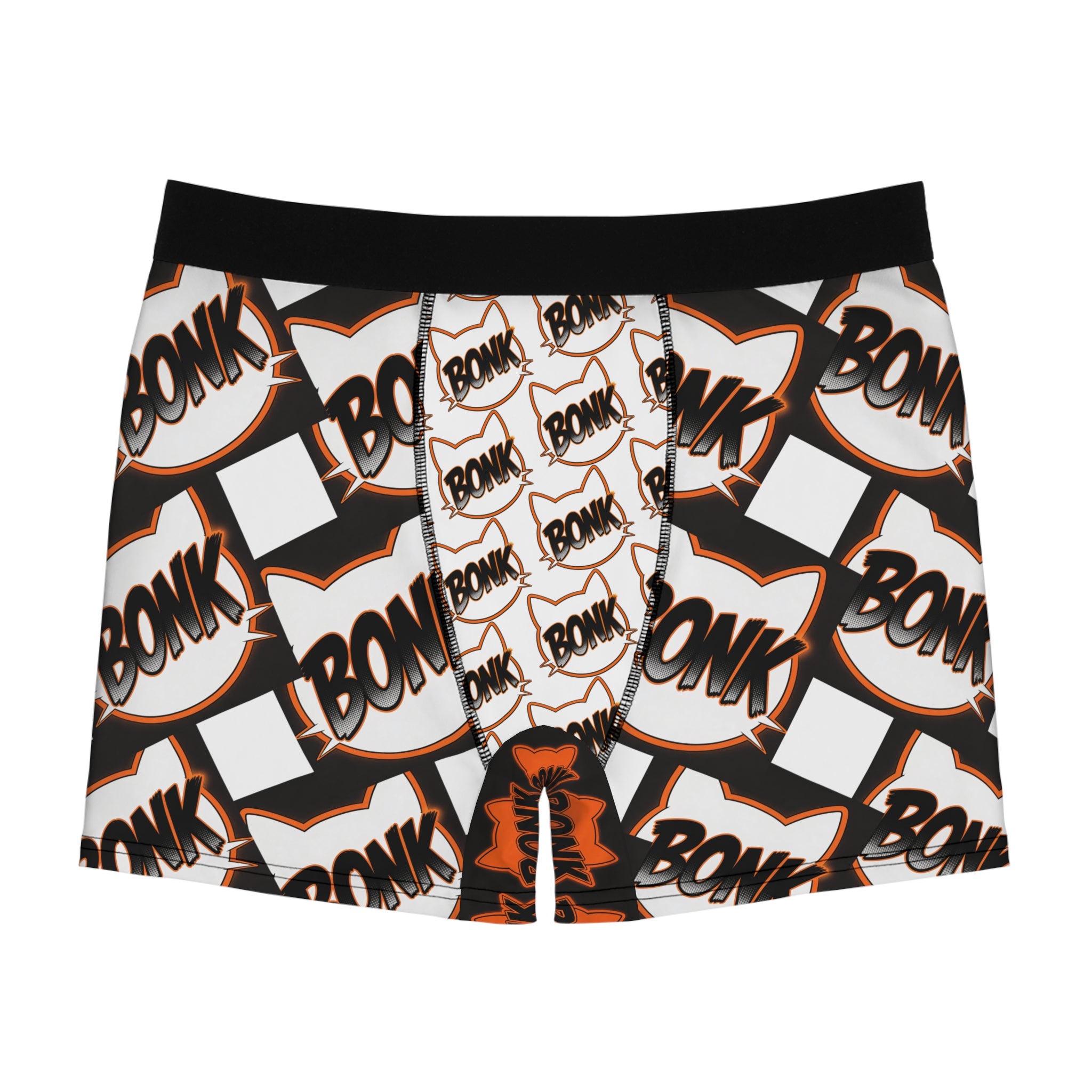 Bonk Comic Cat Boxer Briefs — Graphic All-Over-Print Men’s Underwear
