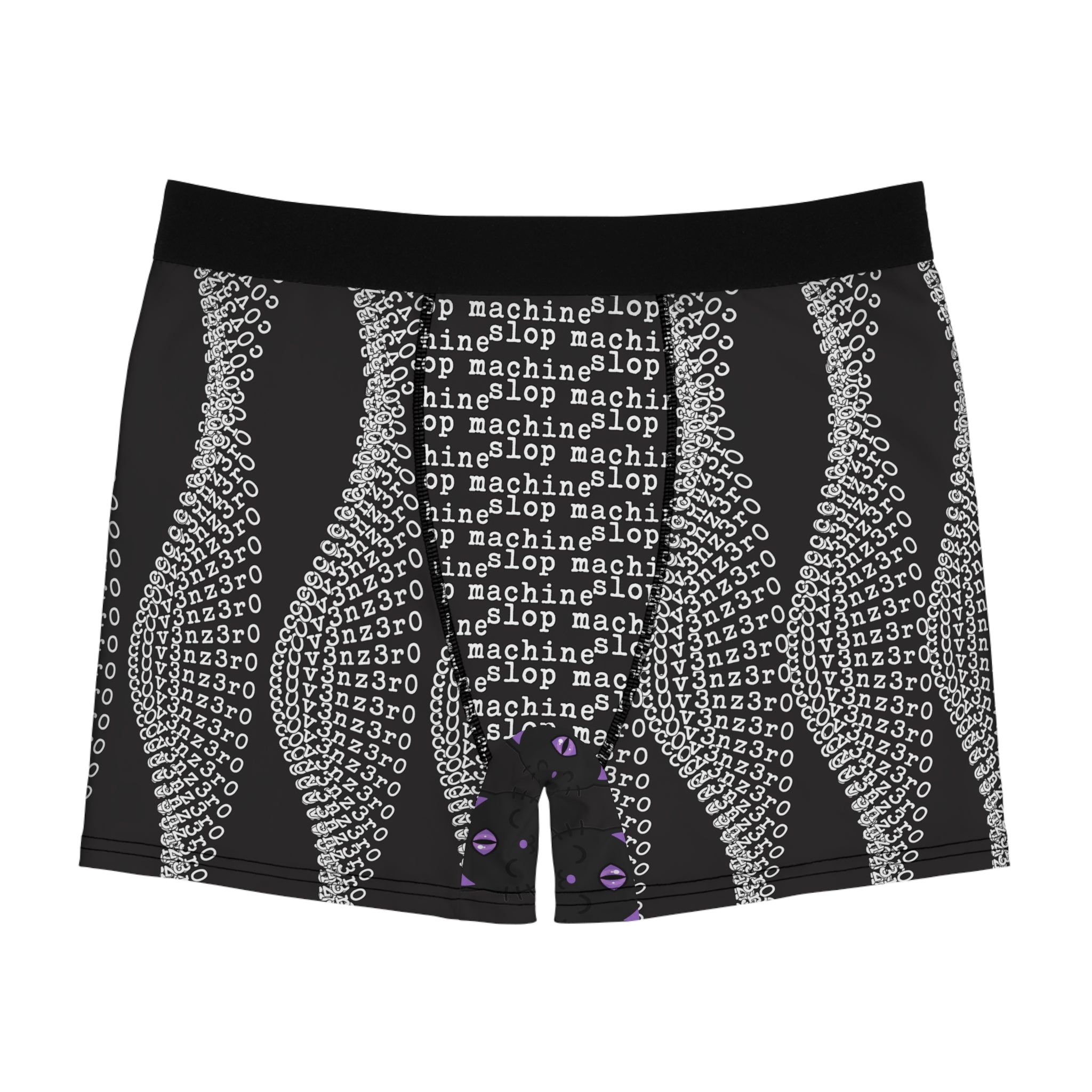 Goodbye Cat Boxer Briefs — All-Over Print Gothic Cat Pattern