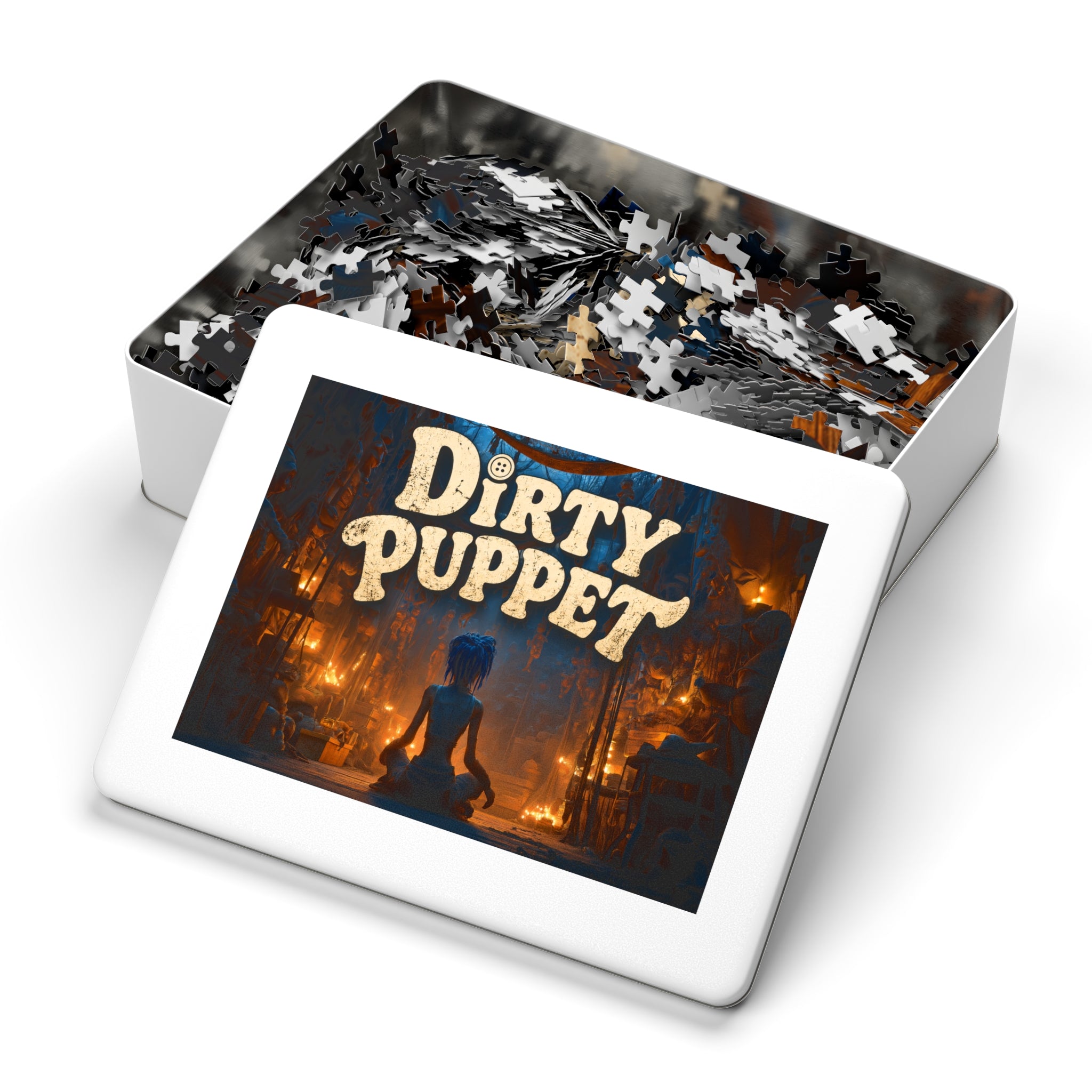 Dirty Puppet Jigsaw Puzzle with Tin — Snake Eyes from Behind