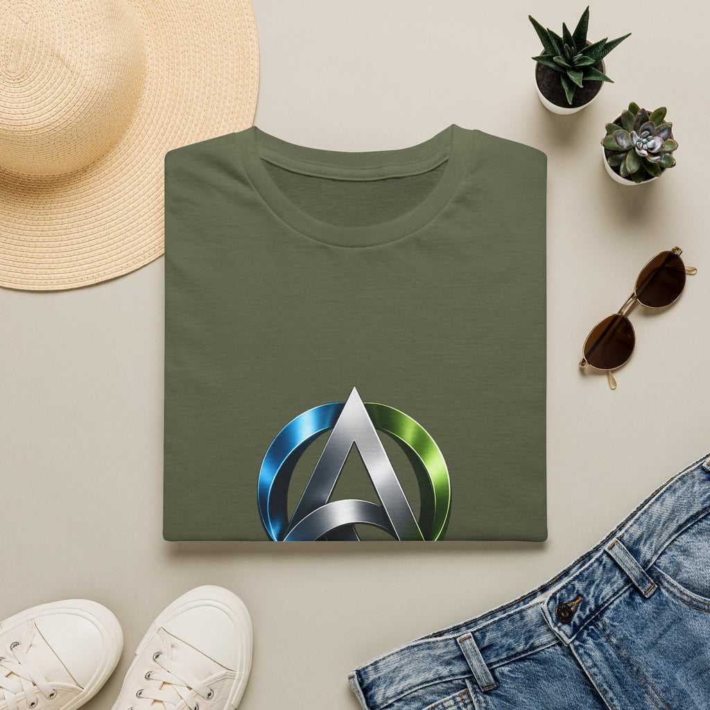 AICCA  Logo T-Shirt — Modern Metallic Circle Emblem Tee