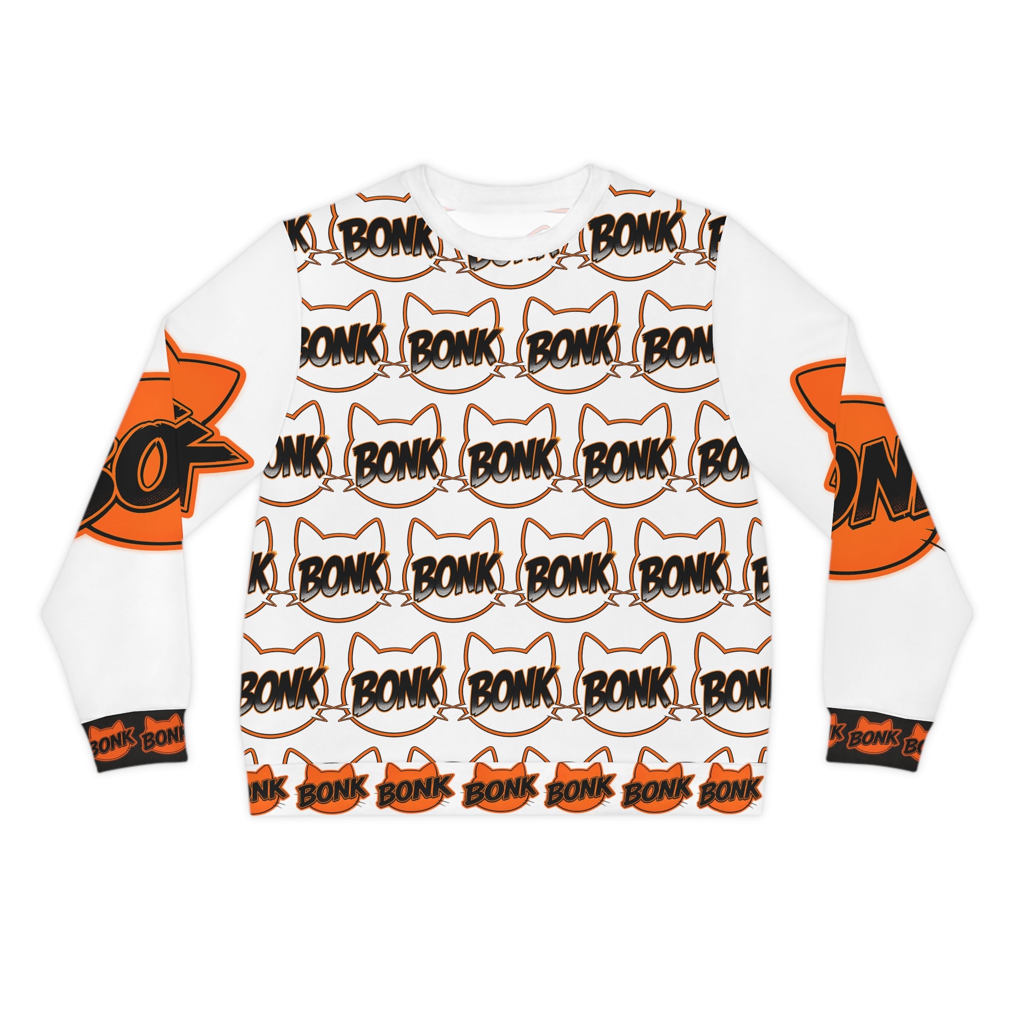 Bonk Pattern Sweatshirt — Retro Graphic Lightweight Pullover