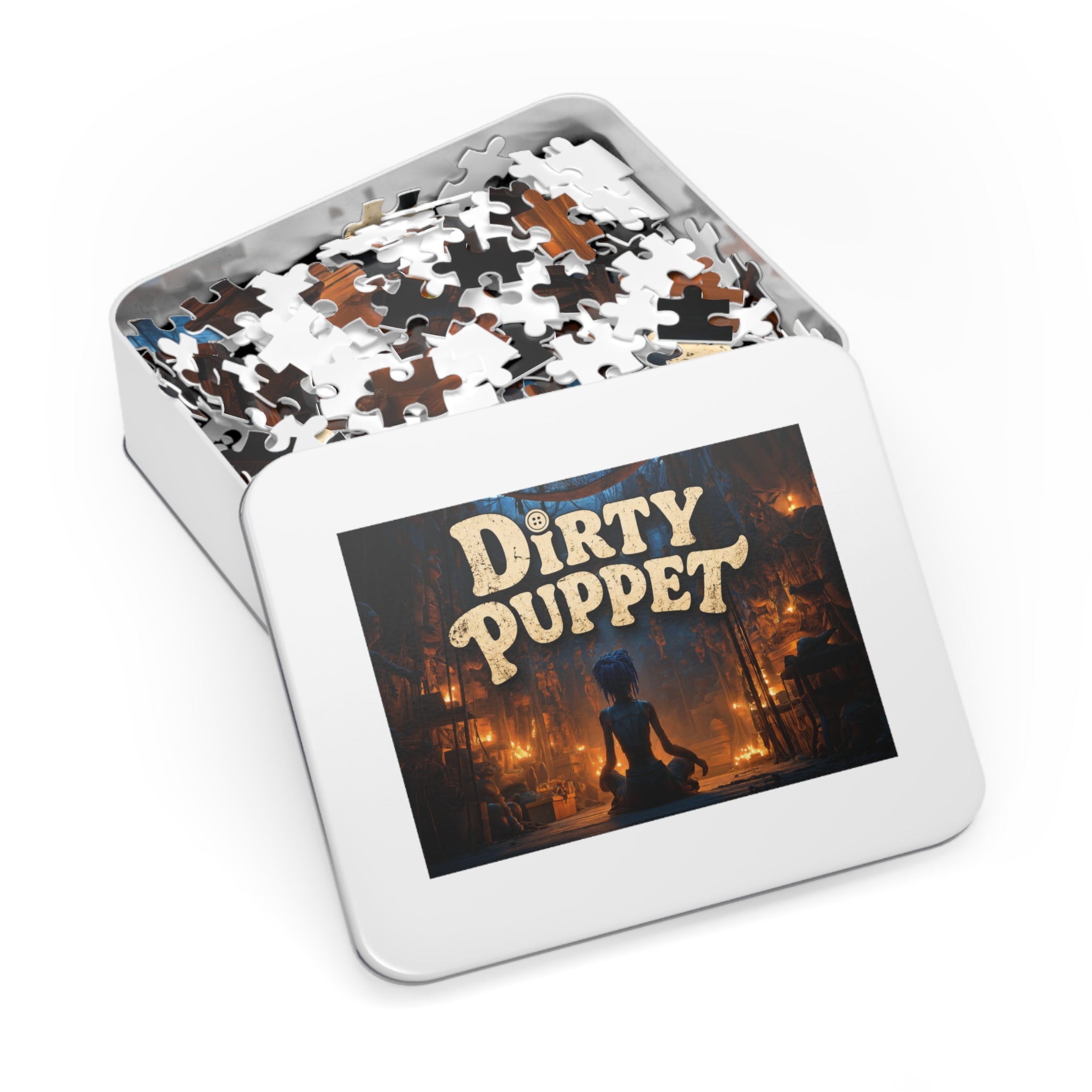 Dirty Puppet Jigsaw Puzzle with Tin — Snake Eyes from Behind