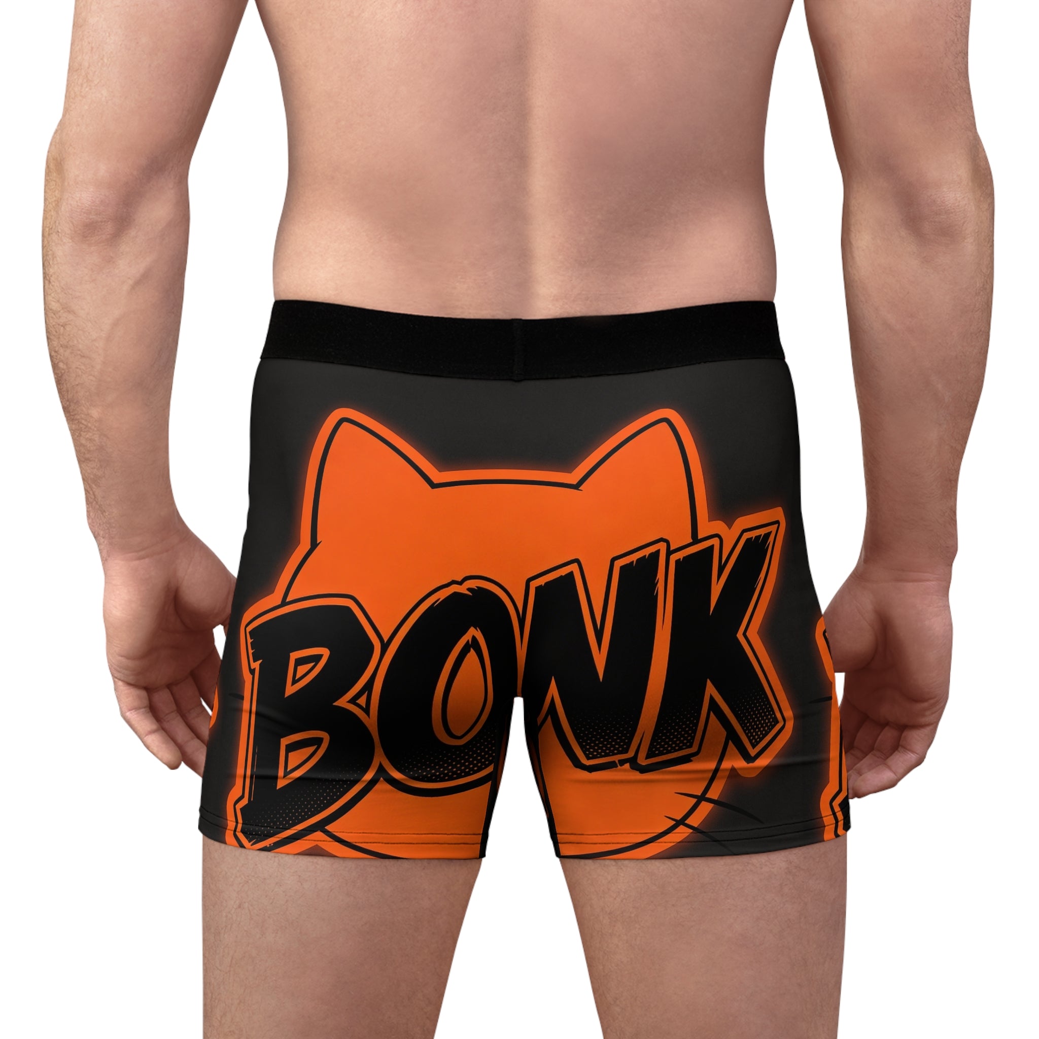Bonk Comic Cat Boxer Briefs — Graphic All-Over-Print Men’s Underwear