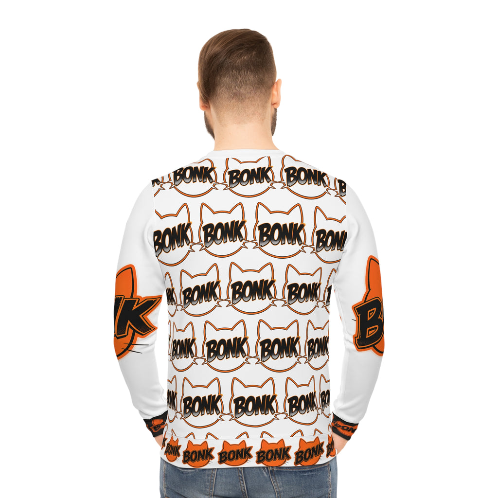 Bonk Pattern Sweatshirt — Retro Graphic Lightweight Pullover