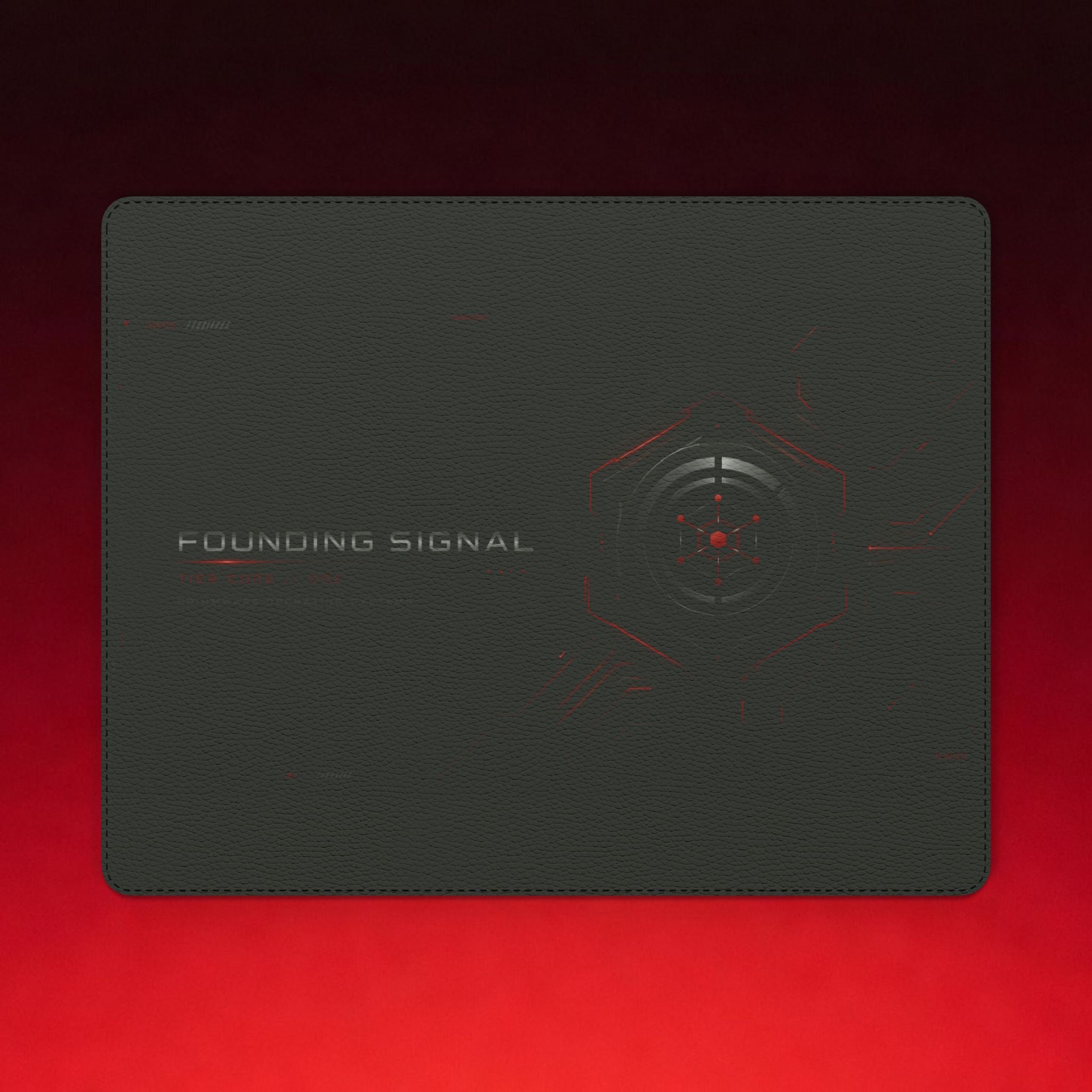 Founding Signal PU Leather Mouse Mat — Minimal Charcoal Desk Pad by GWOS